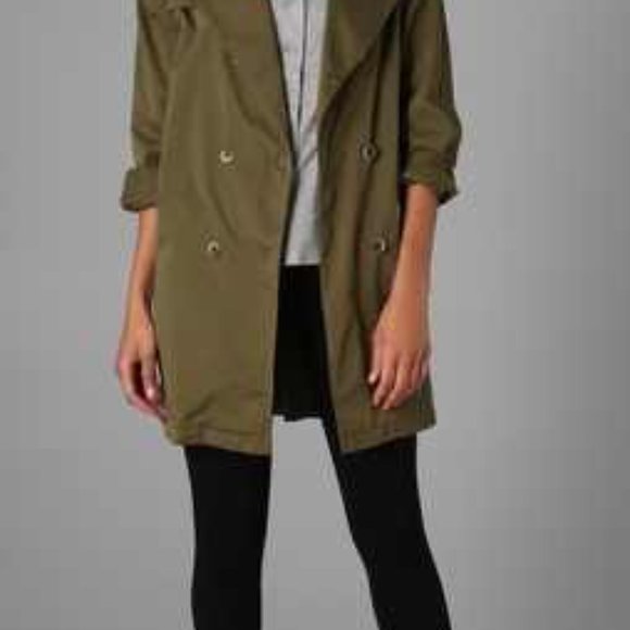 PJK Patterson J. Kincaid Twill Mid Length Trench Coat - Picture 4 of 4